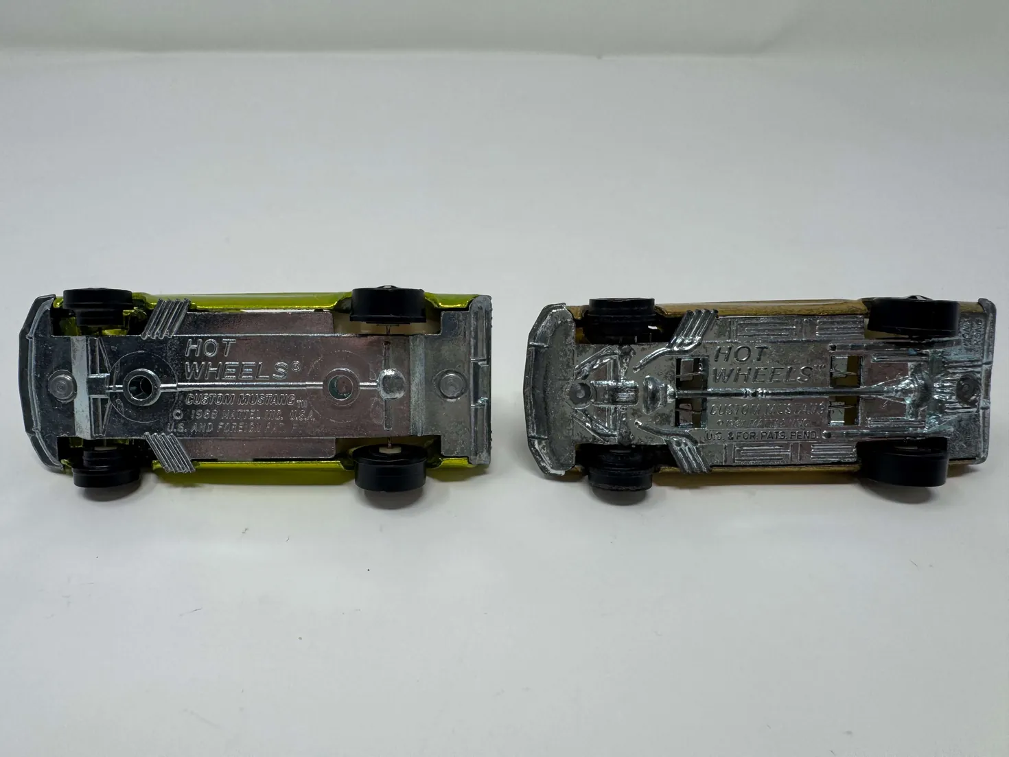 Original Custom Mustangs - USA (left) and Hong Kong (right)