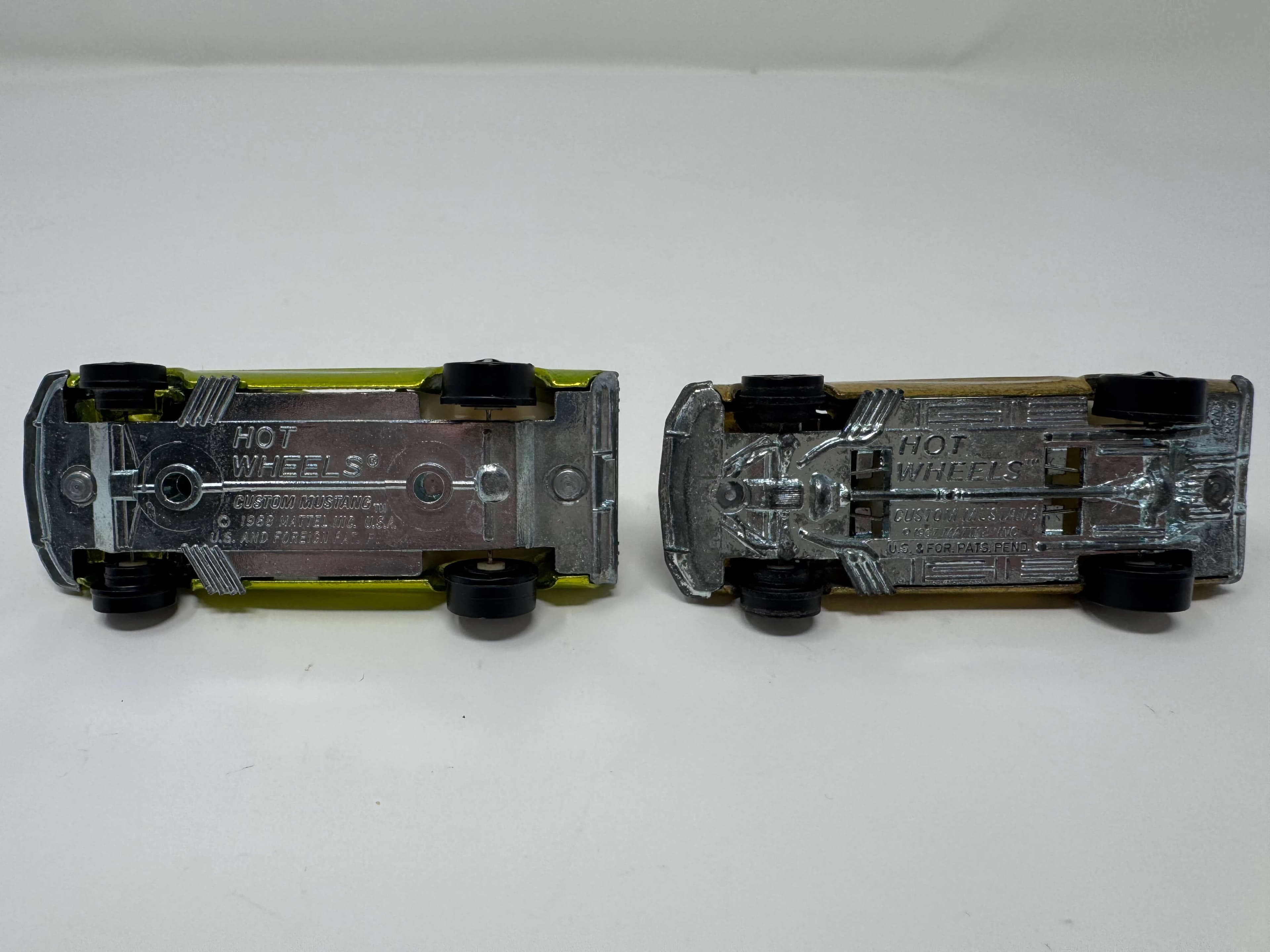 Original Custom Mustangs - USA (left) and Hong Kong (right)